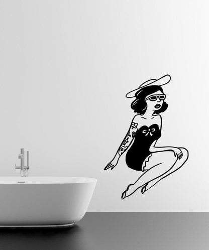 Vinyl Wall Decal Sticker Tattooed Pinup #OS_MB569