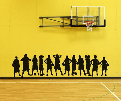 Women Basketball Team Wall Decals. #OS_AA501