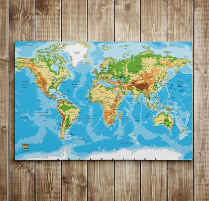 World Map Canvas: by APE CANVAS #C101