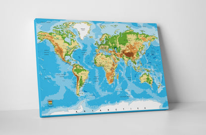World Map Canvas: by APE CANVAS #C101