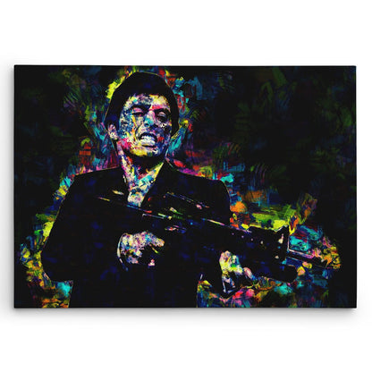 Scarface Art on Canvas. Tony Montana At his Best. Brush Strokes Art Design. #C110