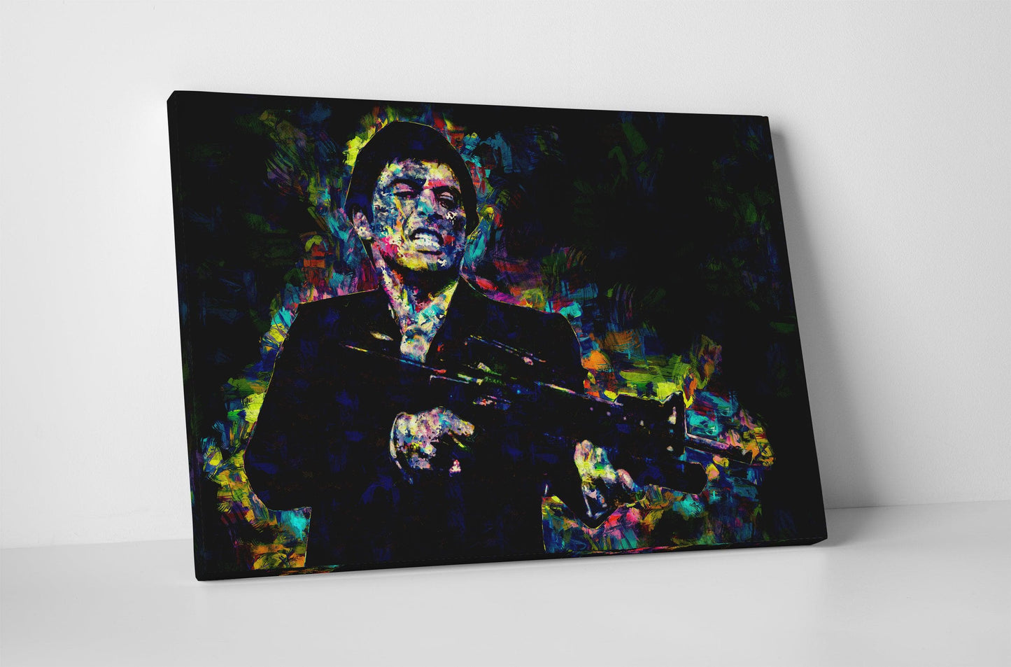 Scarface Art on Canvas. Tony Montana At his Best. Brush Strokes Art Design. #C110