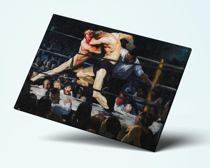 Boxing Match Artwork Painting Canvas Art. Stag at Sharkey's Painting by George Wesley Bellows. Sport Theme Art Gym Wall Decor #C6353