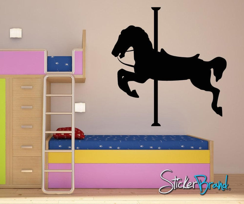 Vinyl Wall Decal Sticker Carousel Horse OS_MB187 StickerBrand