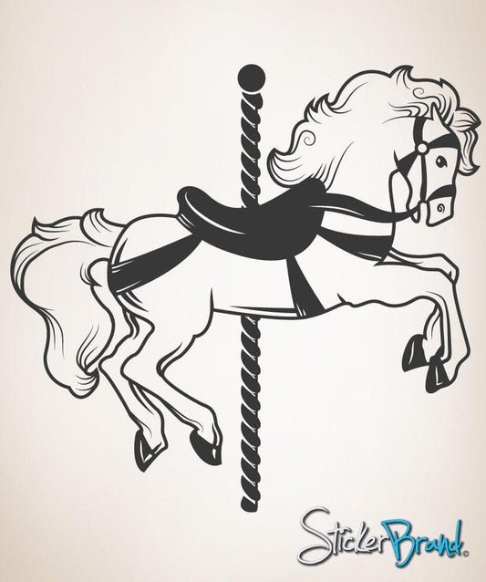 Vinyl Wall Decal Sticker Carousel Horse #OS_MB186