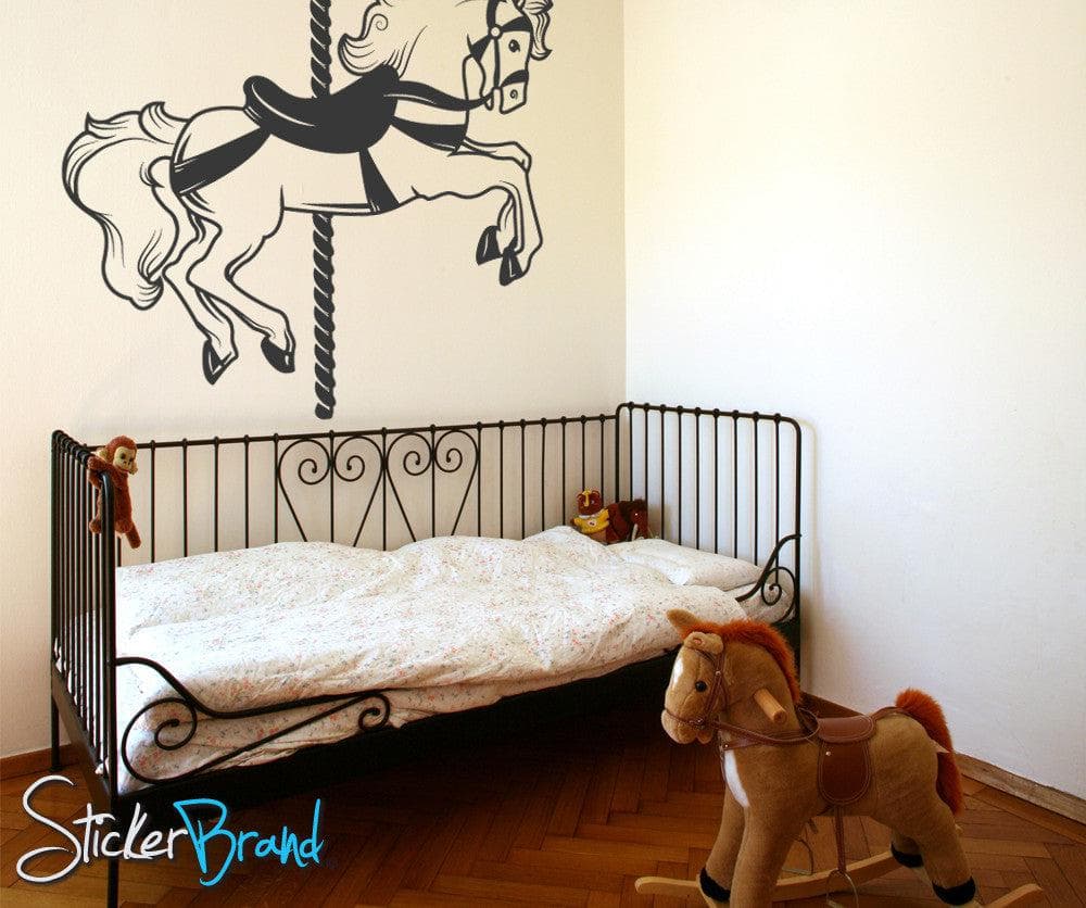 Vinyl Wall Decal Sticker Carousel Horse OS_MB186 StickerBrand