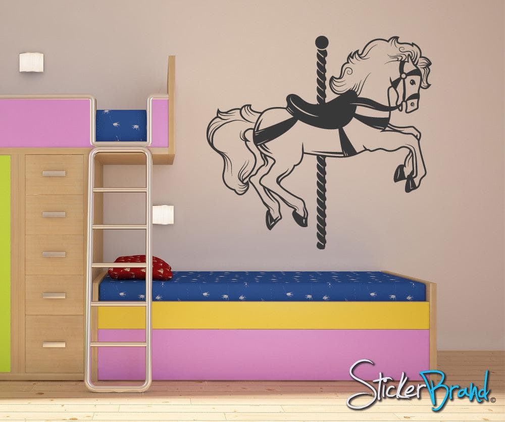 Vinyl Wall Decal Sticker Carousel Horse OS_MB186 StickerBrand