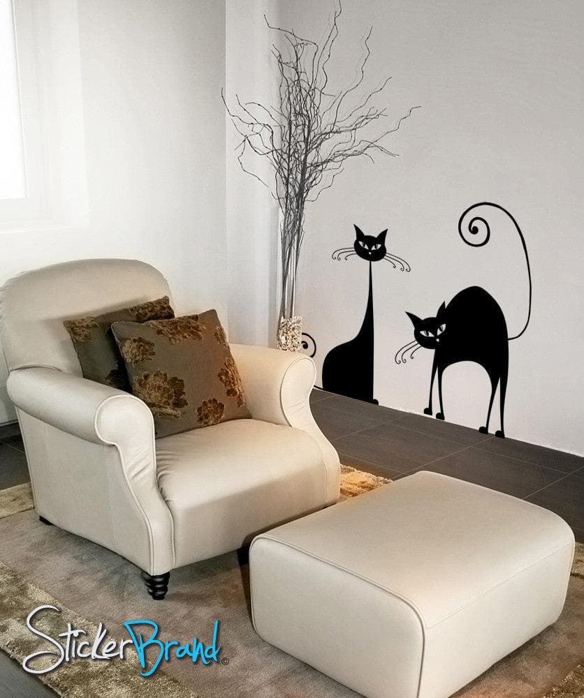 Cat Wall Decals. Classic Decor. #OS_AA101