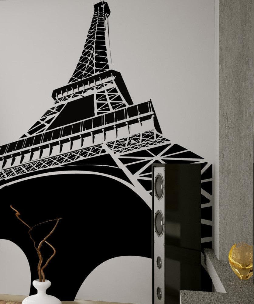 Sticker Tour Eiffel - PARIS - Décoration intérieur en Vinyle - Couleur  Interieur Noir Taille Small Medium Large X-Small