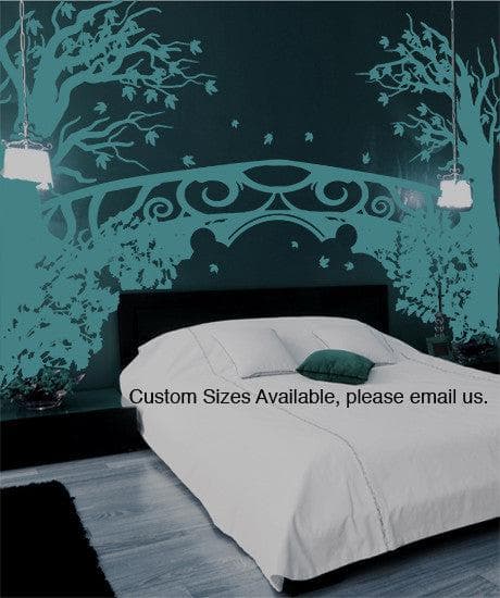 Floral Tree Fantasy Bridge Vinyl Wall Decal Sticker #GFoster167