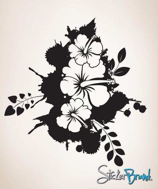 Vinyl Wall Decal Sticker Flower Splat Art  #360