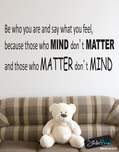 Vinyl Wall Decal Sticker Mind and Matter Quote #GFoster182