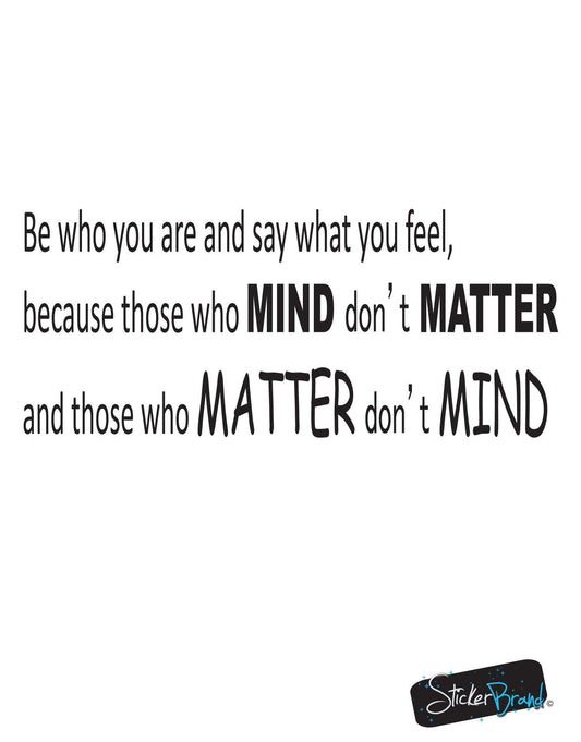 Mind and Matter Motivational Quote Wall Decal Sticker.  #GFoster182