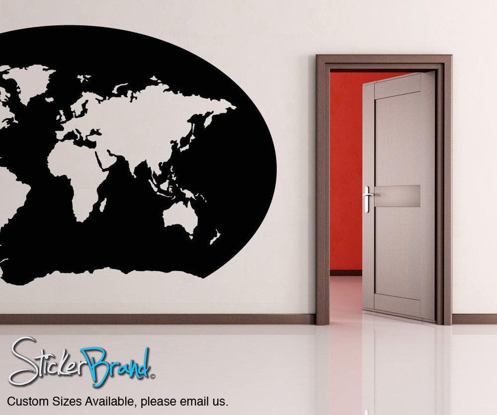 Vinyl Wall Decal Sticker Global Map #OS_MB183