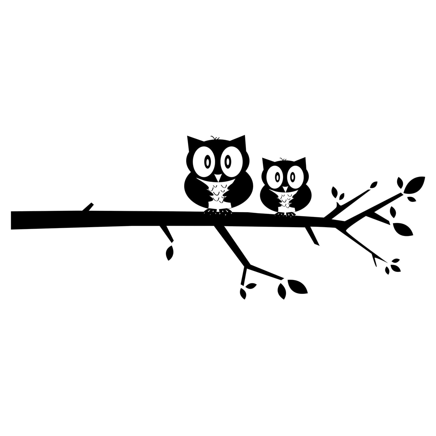 Owl on Tree Branch Vinyl Wall Decal Sticker. #MM129