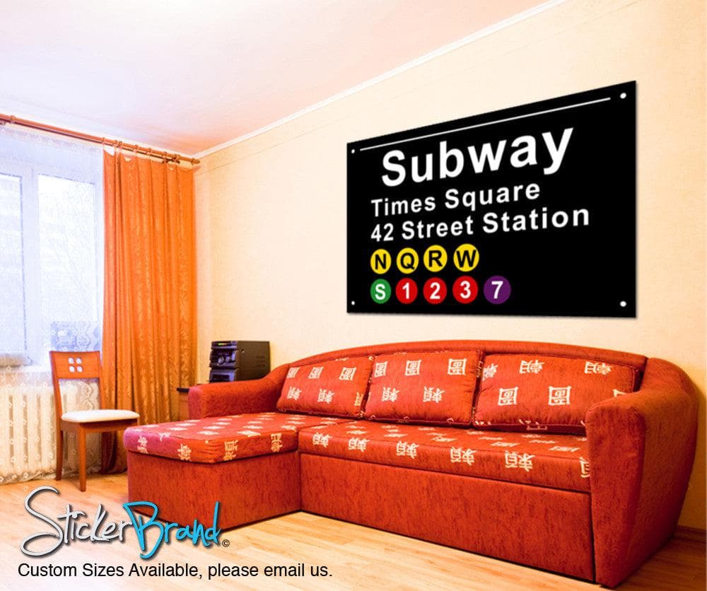 Graphic Wall Decal Sticker NYC Subway Signs #OS_ES106