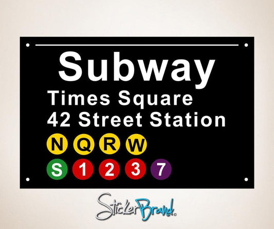 Graphic Wall Decal Sticker NYC Subway Signs #OS_ES106