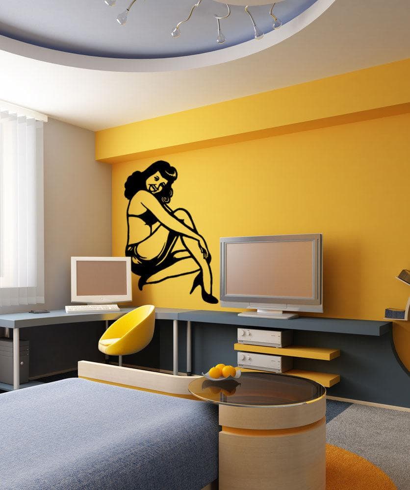 Vinyl Wall Decal Sticker Vintage Pin-Up Girl #OS_MB817
