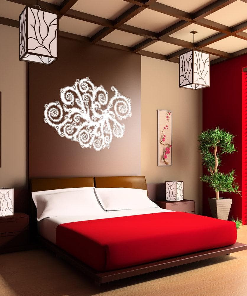 Vinyl Wall Decal Sticker Blossoms Vines #OS_AA1046
