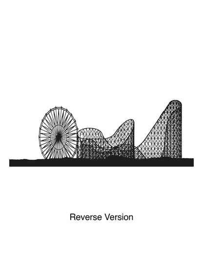 Ferris Wheel and Roller Coaster Wall Decal Design. #OS_AA1051