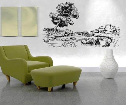 Vinyl Wall Decal Sticker Tranquil Forest #OS_AA1072