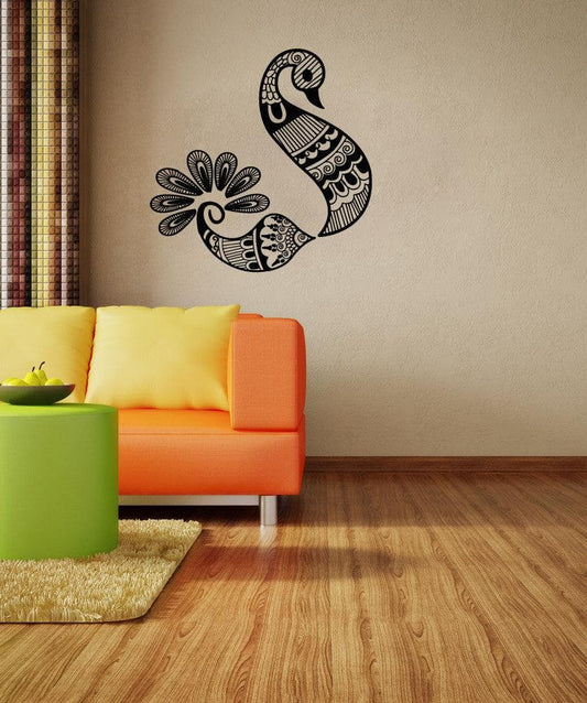 Vinyl Wall Decal Sticker Henna Bird #OS_AA1097