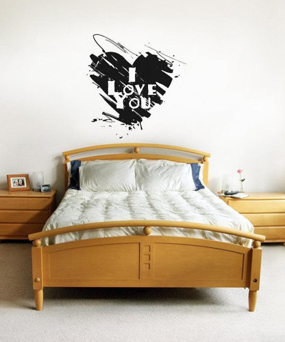 Vinyl Wall Decal Sticker I Love You Heart #OS_AA1119