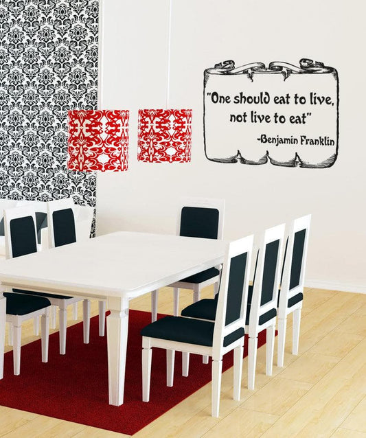 Vinyl Wall Decal Sticker Benjamin Franklin Quote #OS_AA1143