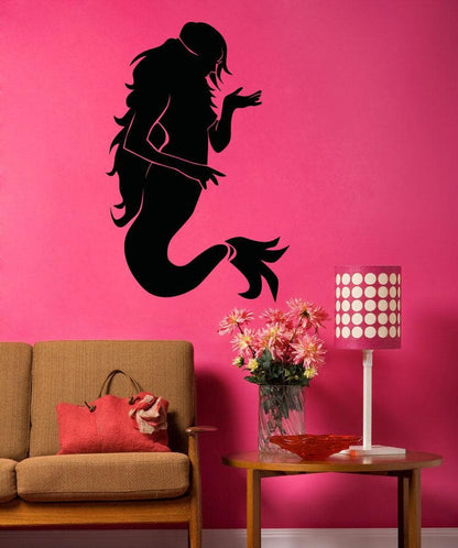 Vinyl Wall Decal Sticker Pretty Mermaid #OS_AA1206