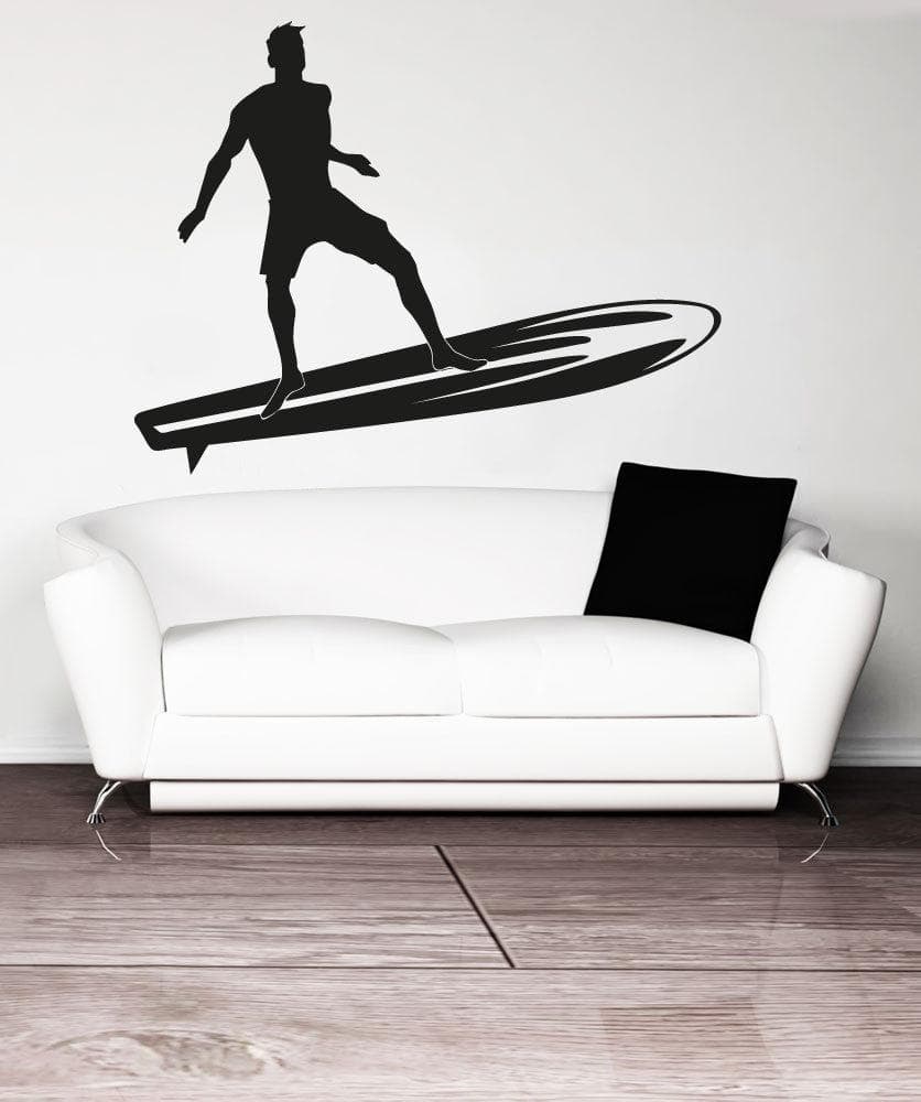 Vinyl Wall Decal Sticker Long Board Surfer #OS_AA1229