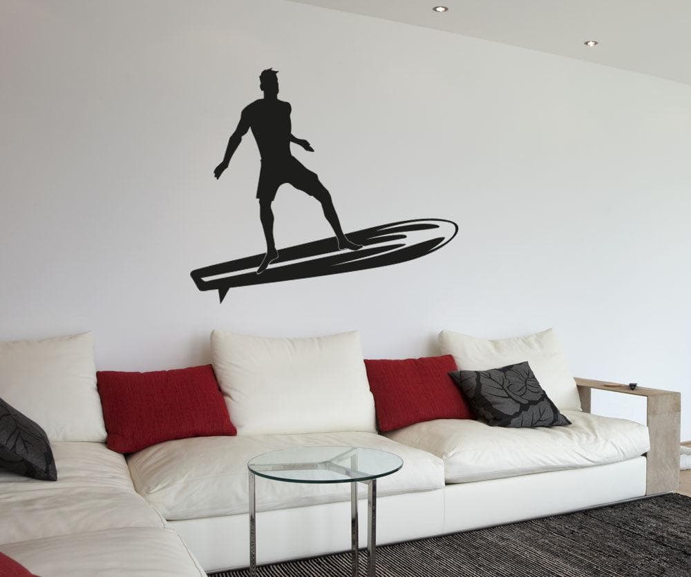 Vinyl Wall Decal Sticker Long Board Surfer #OS_AA1229