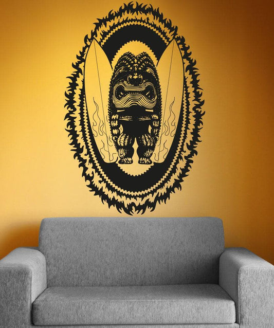 Vinyl Wall Decal Sticker Tiki Surf God #OS_AA1237