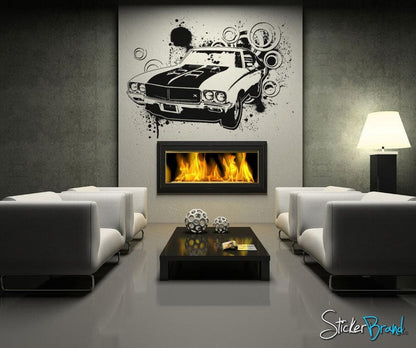 Vinyl Wall Decal Sticker 70's American Muscle Car #OS_AA123