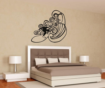 Vinyl Wall Decal Sticker Surfer #OS_AA1243