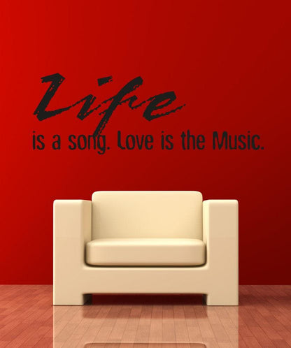 Life is a Song. Love is the Music. Inspirational Quote. #OS_AA1267