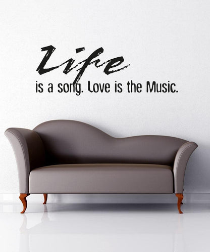 Life is a Song. Love is the Music. Inspirational Quote. #OS_AA1267