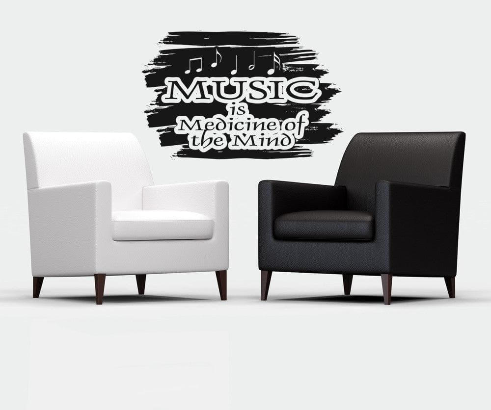 Music is Medicine of the Mind Quote Vinyl Wall Decal Sticker. #OS_AA1273