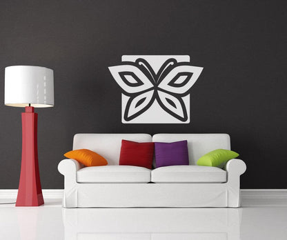 Vinyl Wall Decal Sticker Butterfly Square #OS_AA1294