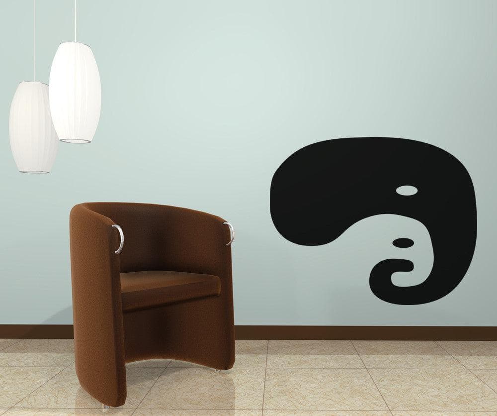 Vinyl Wall Decal Sticker Abstract Elephant Yin Yang #OS_AA1295