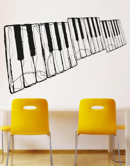 Cracking Piano Key Wall Decal. #OS_AA1336