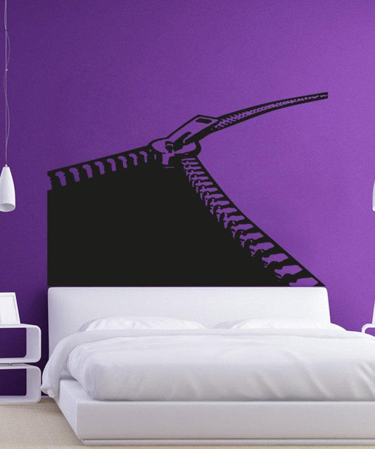 Vinyl Wall Decal Sticker Opening Curvy Zipper #OS_AA1340