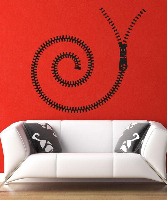 Vinyl Wall Decal Sticker Spiral Zipper #OS_AA1342