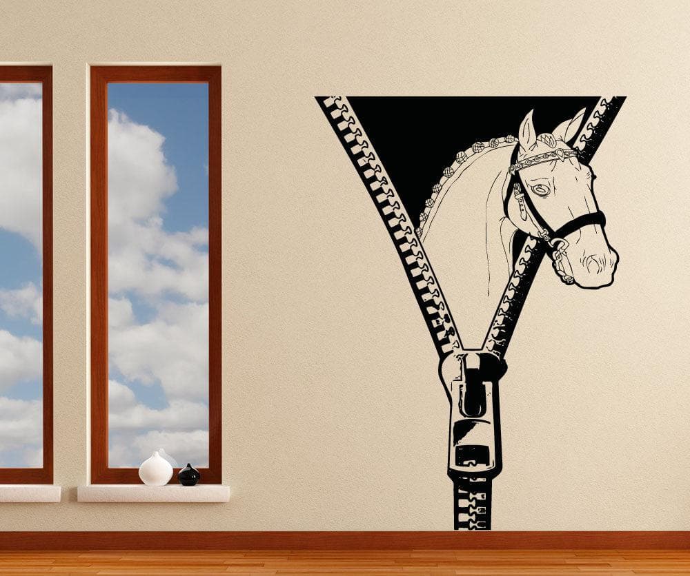 Vinyl Wall Decal Sticker Show Horse Zipper #OS_AA1361
