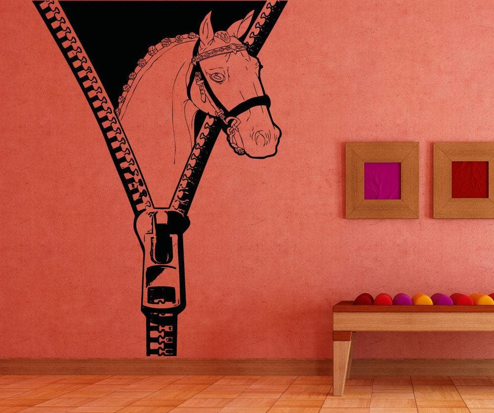 Vinyl Wall Decal Sticker Show Horse Zipper #OS_AA1361
