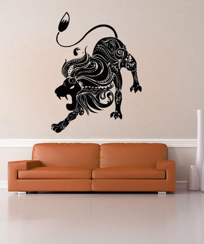 Vinyl Wall Decal Sticker Abstract Lion #OS_AA1383