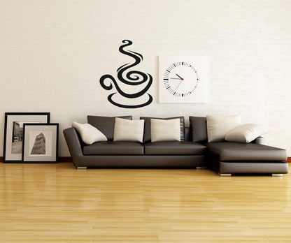 Vinyl Wall Decal Sticker Coffee Swirl #OS_AA1417
