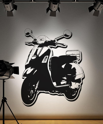 Vinyl Wall Decal Sticker 70's Inspired Scooter #OS_AA147