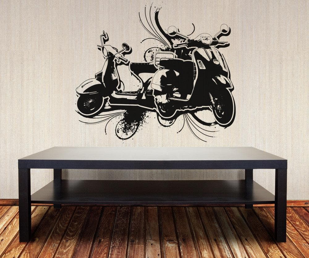 Vinyl Wall Decal Sticker Double Scooters #OS_AA149