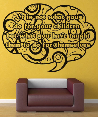 Vinyl Wall Decal Sticker Children Independence Quote #OS_AA1533