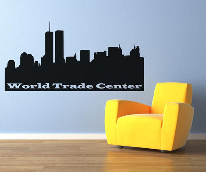 Vinyl Wall Decal Sticker World Trade Center Sign #OS_AA1538